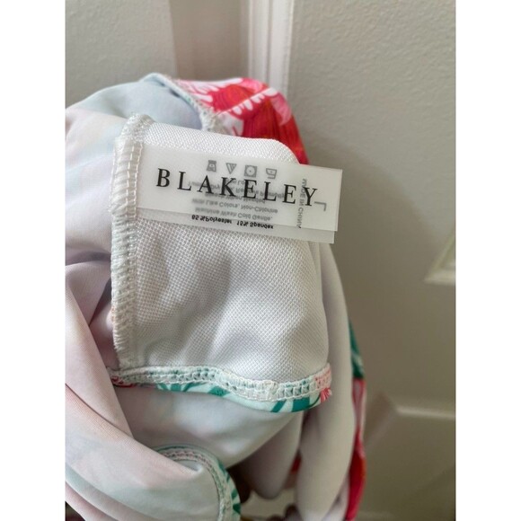 NEW Women L PINK Swim Skirt Swimwear Lake Pool FLORAL BIRDS TROPICAL Coastal - Picture 6 of 7